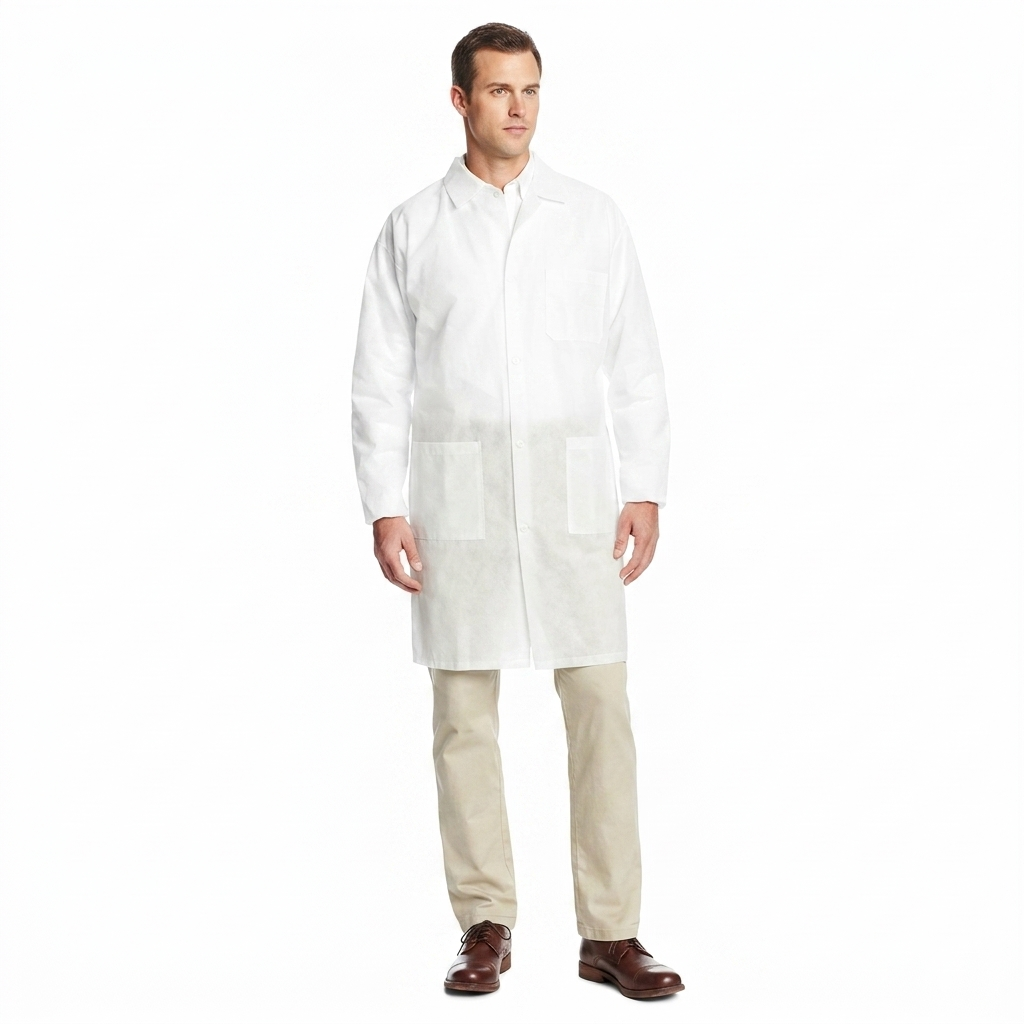 Disposable Lab Coat (Press Stud or Velcro)