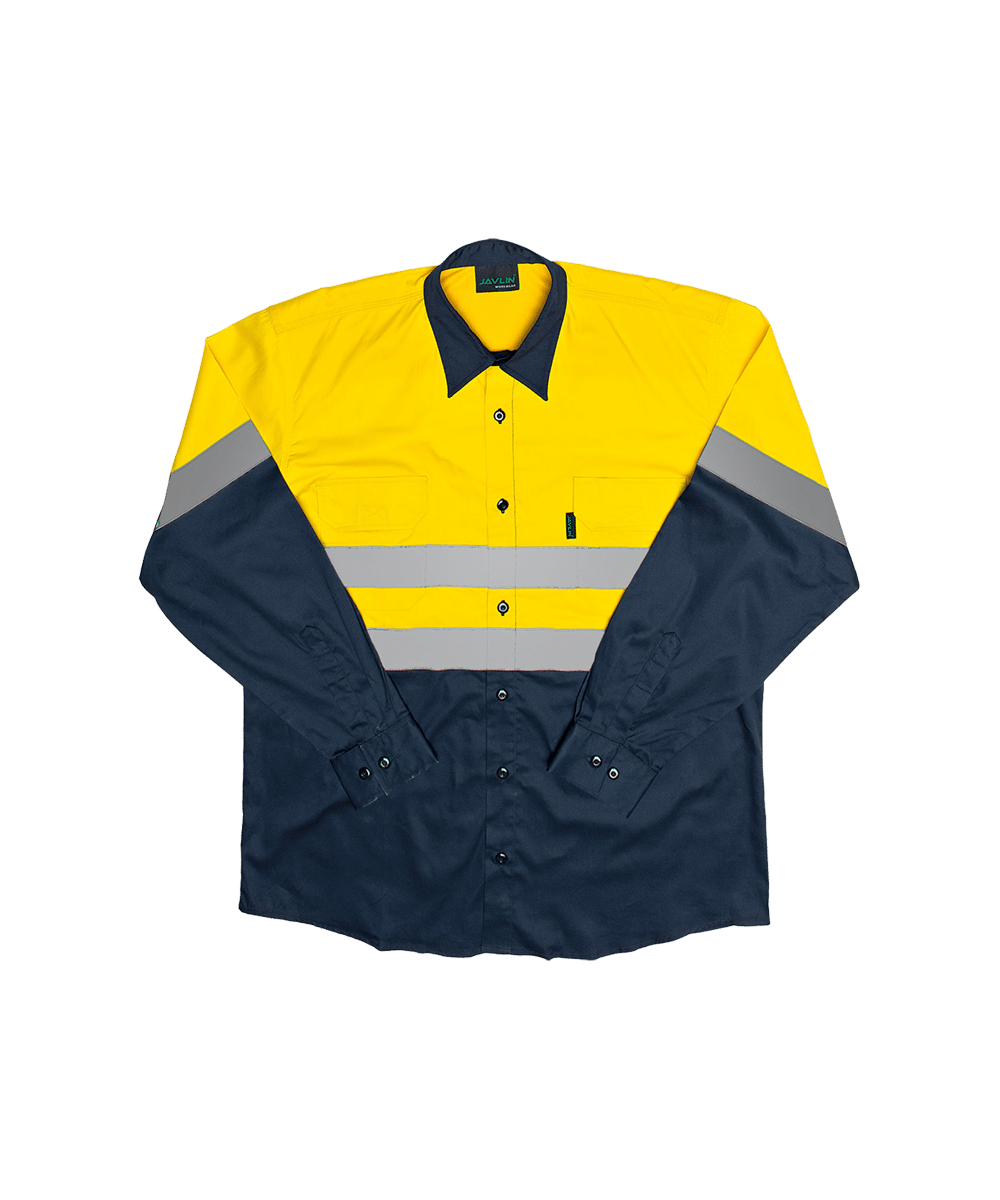 Javlin Hi-Vis Two-Tone Long-Sleeve Work Shirt